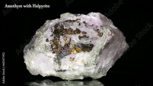 Amethyst with halpyrite mineral