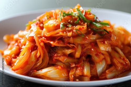 Kimchi is a traditional Korean banchan consisting Food Photography