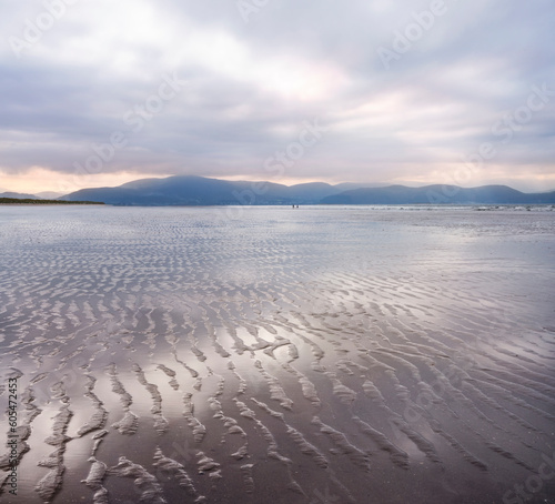 Beach reflections at sunset. County Kerry  Ireland.