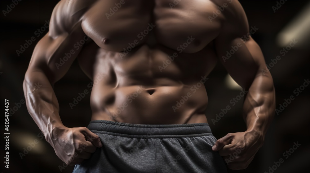 Fototapeta premium The Body as a Canvas of Strength and Sweat