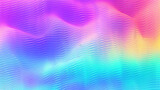 neon wave abstract background. AI generative