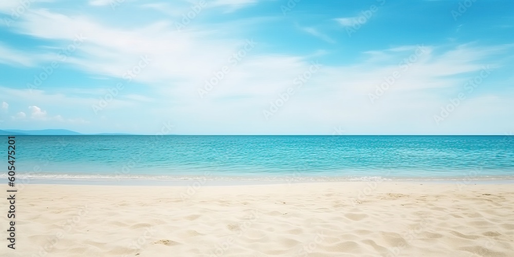 Beach background with lots of copy space, generative ai Beach background with lots of copy space, generative ai