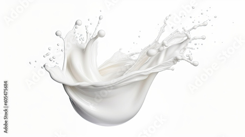 Milk splash isolated on white background