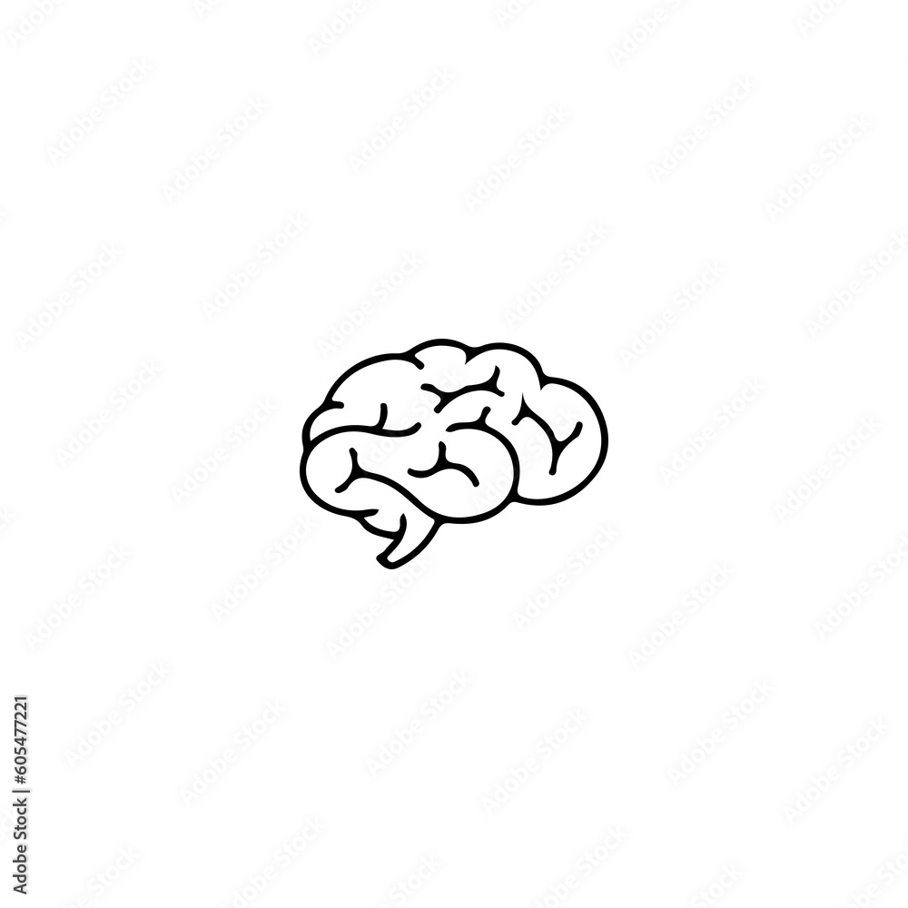 brain concept doodle illustration vector brain concept doodle illustration vector