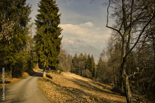 a mountain path in Val Seriana in Clusone. photo
