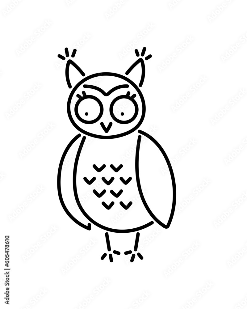 Obraz premium Cute Owl vector illustration