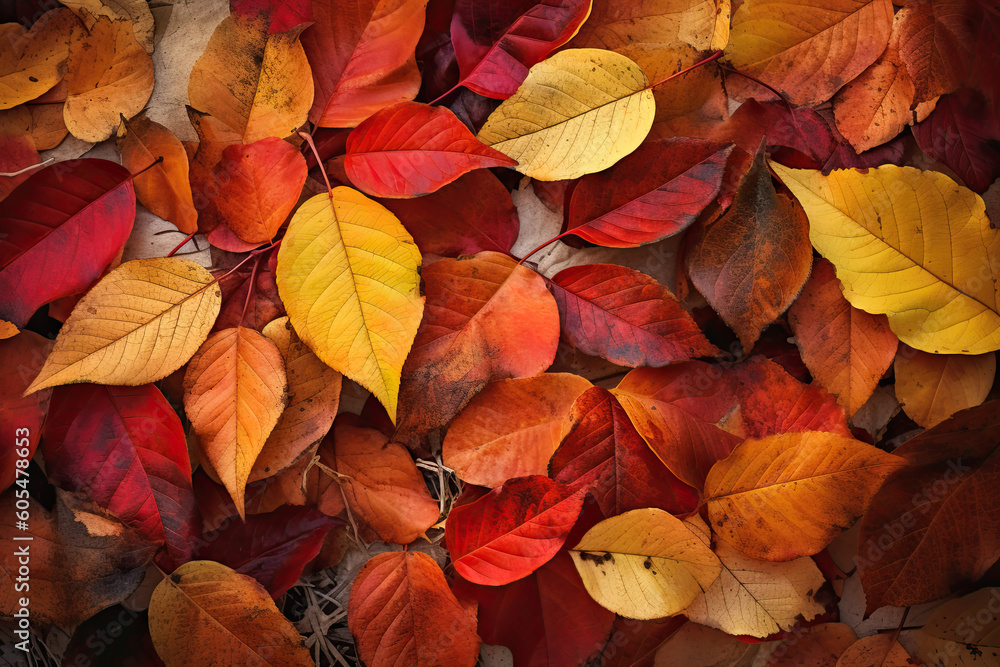 Beauty of autumn with a captivating fall foliage background. A vibrant palette of red, orange, and yellow leaves, captures the essence of the season's natural splendor. Beauty of autumn with a captivating fall foliage background. A vibrant palette of red, orange, and yellow leaves, captures the essence of the season's natural splendor.