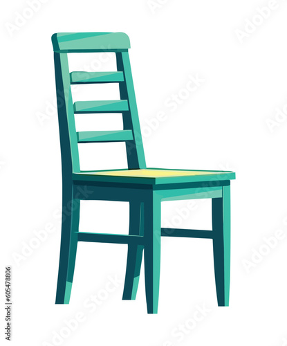 Comfortable wooden stool decoration