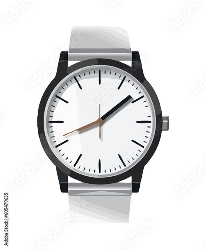 modern wristwatch timer on white background