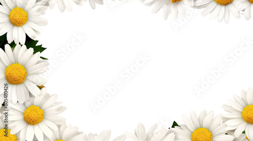 whimsical daisy chain as a frame border, isolated with copyspace © Perfect PNG