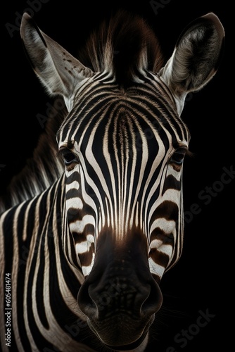 Zoo Animal Profile Picture of a Zebra
