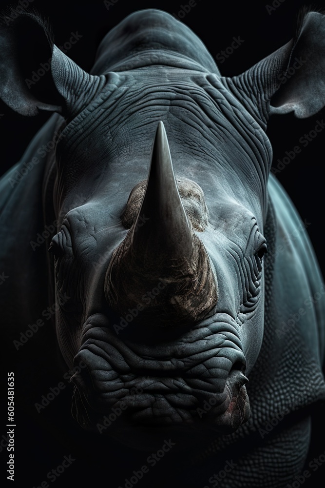 Zoo Animal Profile Picture of a Rhinoceros