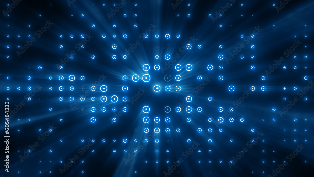 Flashing particles pattern with beams, rays. Flashing particles pattern with beams, rays.