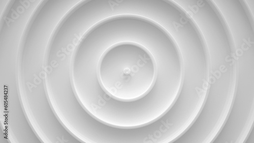 Wave from concentric circles, rings on the surface. Bright, milky radio wave abstract background.