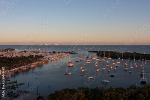 sunset at the marina