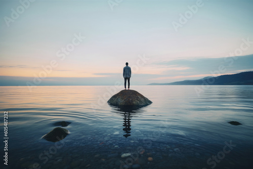 Man standing on a rock