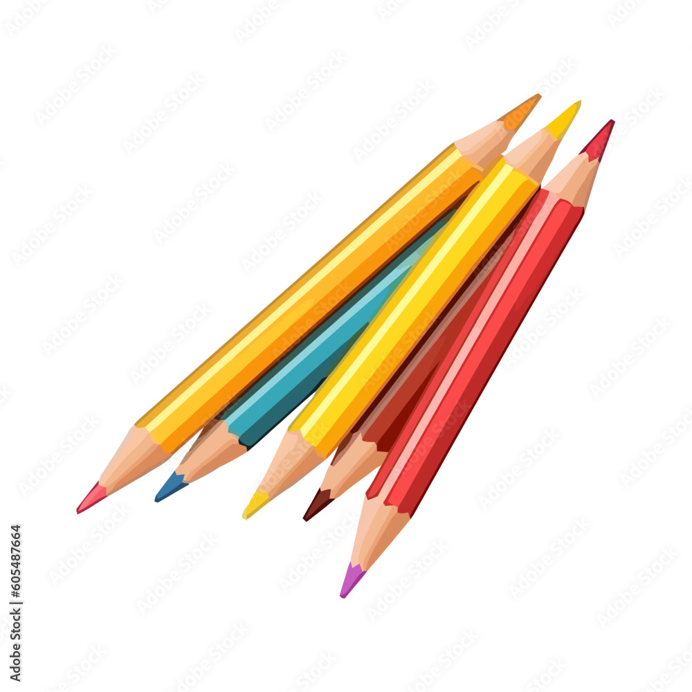 Rainbow of school supplies in vibrant colors Rainbow of school supplies in vibrant colors