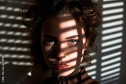 Latina Elegance: Captivating Portraits of a Beautiful Woman Amidst the Shadows, generative ai