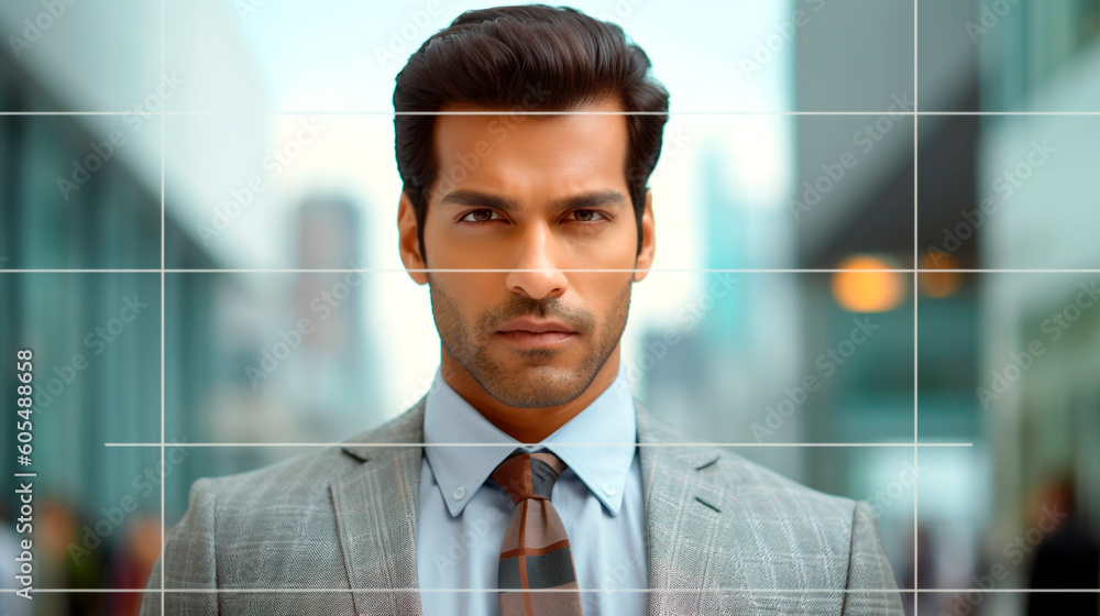 Generative Ai. Indian businessman. a man in a suit and tie is looking at the camera Generative Ai. Indian businessman. a man in a suit and tie is looking at the camera
