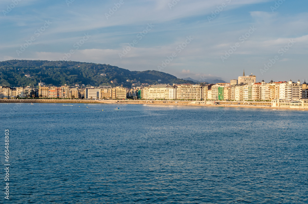 View from the promenade of Donostia - San Sebastian, Spain