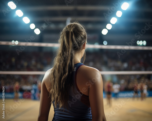 Female Volleyball Player created with Generative AI Technology