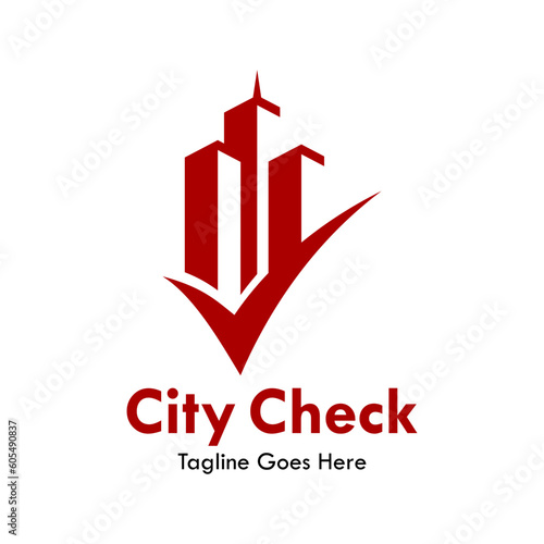 City check design template illustration