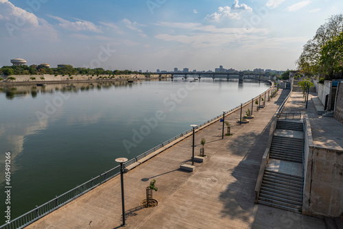 Sabamati riverfront, UNESCO World Heritage Site, Ahmedabad, Gujarat, India, Asia photo