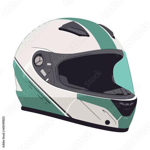 Green helmet symbolizes safety