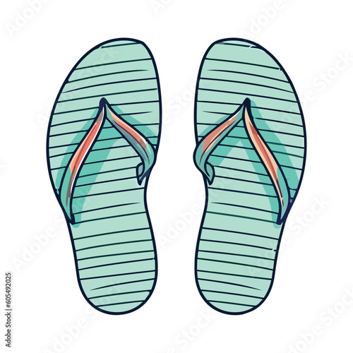 A comfortable pair of striped sandals for summer