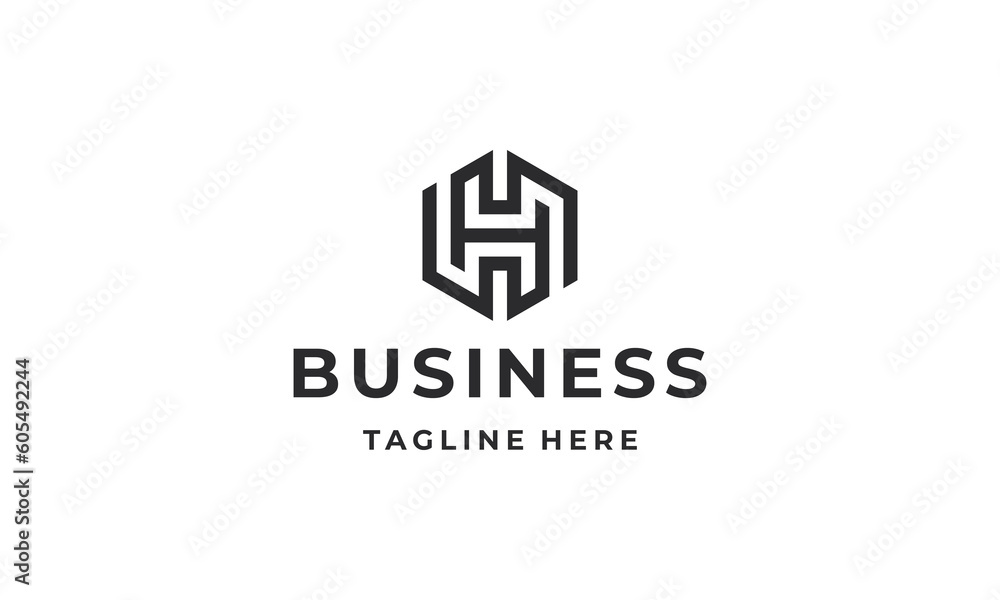 Initials H logo design. Initial letter logo design vector Initials H logo design. Initial letter logo design vector
