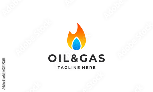 Oil and gas logo design vector
