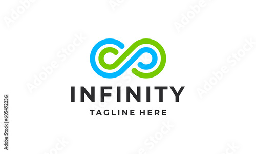 Infinity logo, loop logo icon design vector
