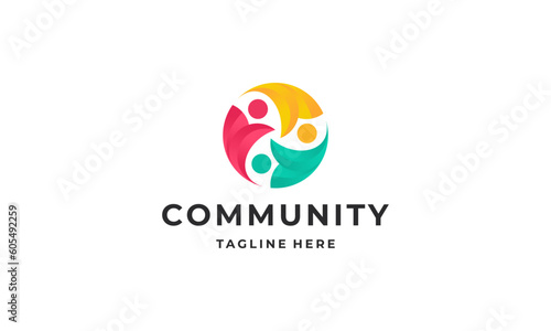 Free Download Community people, social community, human family logo abstract design vector - GFXLoad
