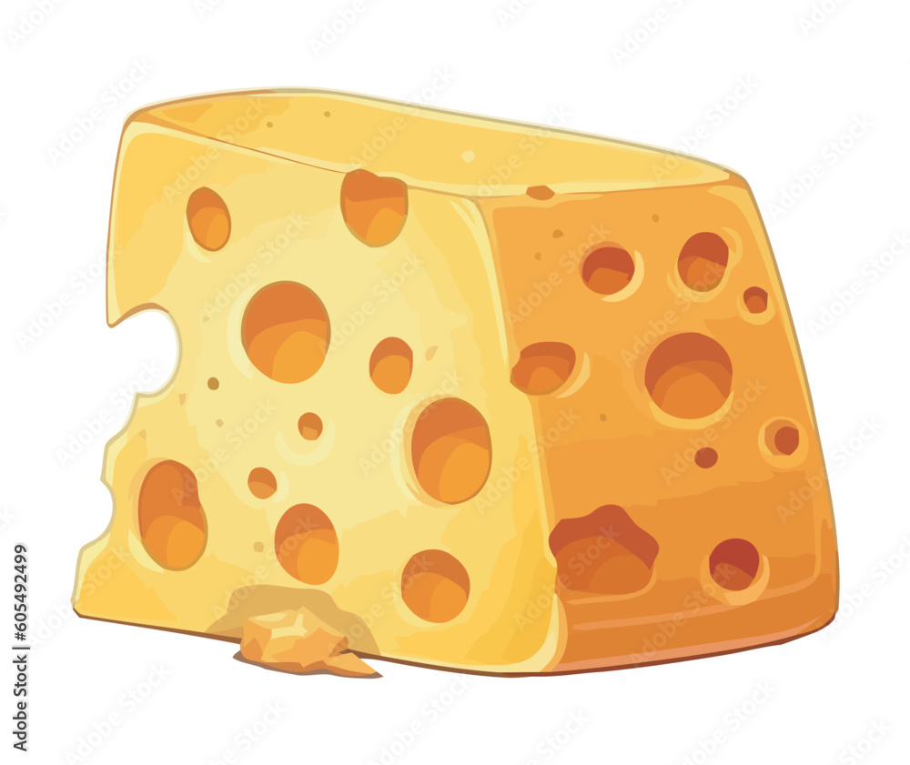 Fresh gourmet cheese slice, a healthy snack Fresh gourmet cheese slice, a healthy snack