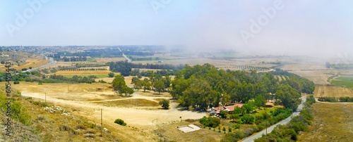 Obraz na płótnie Panoramic aerial view of Kuroni village, Cyprus w salonie