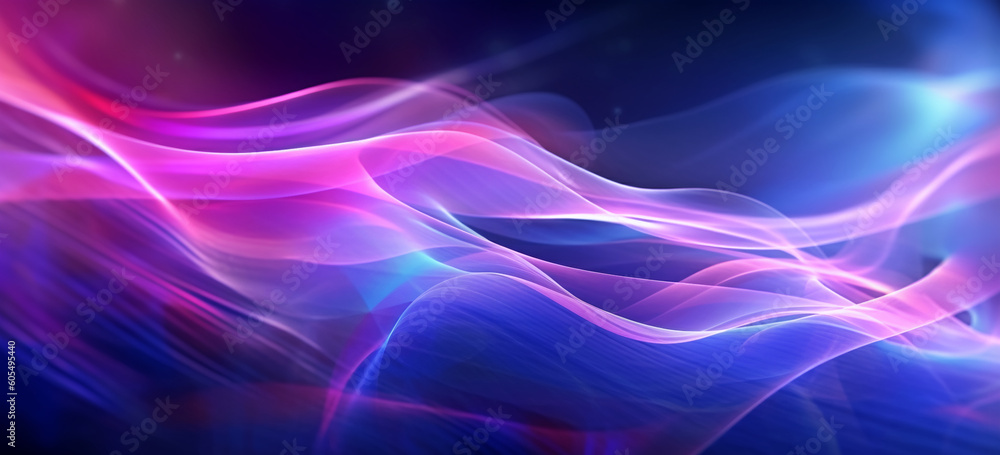 Obraz premium abstract purple and blue lighting background. Image Generative AI.