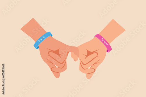 Wallpaper Mural Friendship day concept. Colored flat vector illustration. Torontodigital.ca