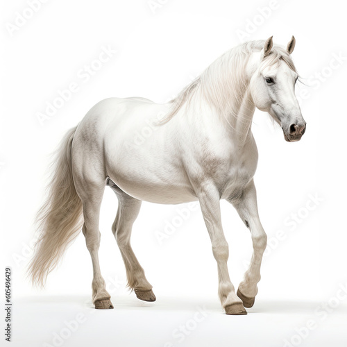 A beautiful white horse © LUPACO PNG