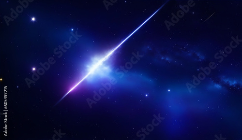 Shooting star view from space from Generative AI