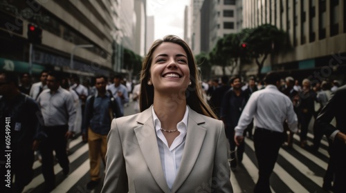Brazilian Businesswoman: Embracing Confidence and Ambition on Avenida Paulista, generative ai