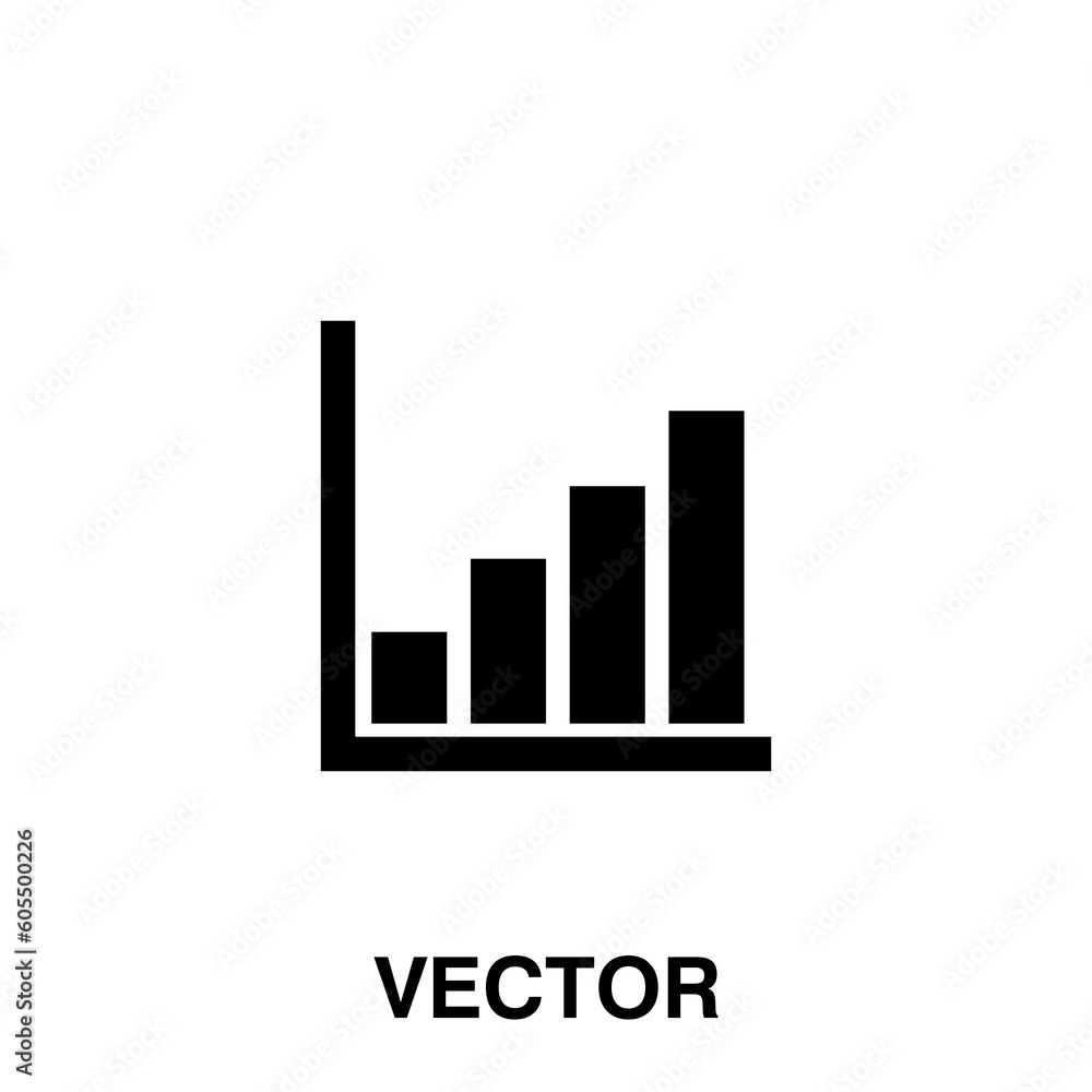 Chart icon, vector illustration. chart icon illustration isolated on white, chart icon.eps