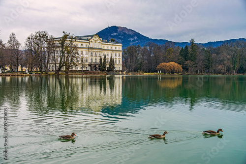 Hellbrunn Palace is an early Baroque villa of palatial size, built in 1619 by Markus Sittikus von Hohenems, and became famous because the movie Sound of Music was filmed there. Salzburg, Austria, 2018 photo