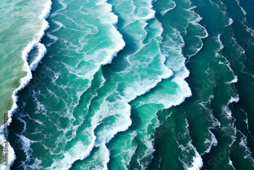 美しい波打つ海の表面のテクスチャ