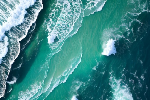 美しい波打つ海の表面のテクスチャ