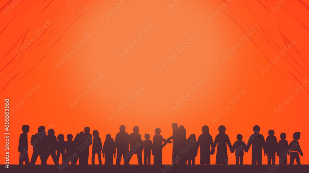 People in sunset People in sunset