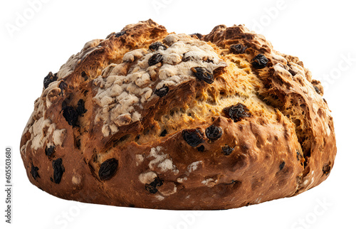 Irish Soda Bread on transparent background. Generative AI. photo