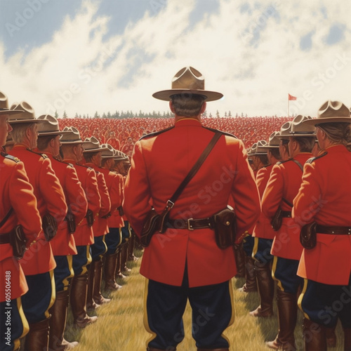 Commemorate the 150th anniversary of the Canadian Mounties! Explore stunning imagery capturing the Royal Canadian Mounted Police's rich history and legacy photo