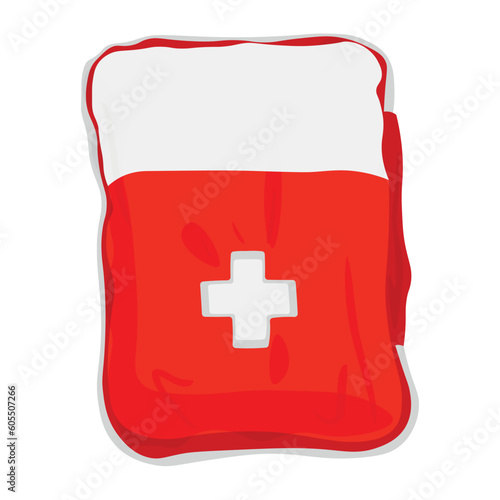 First aid kit on white background