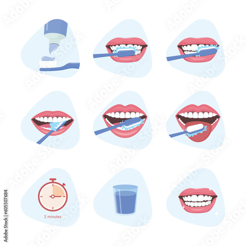 how to brush your teeth step by step instruction