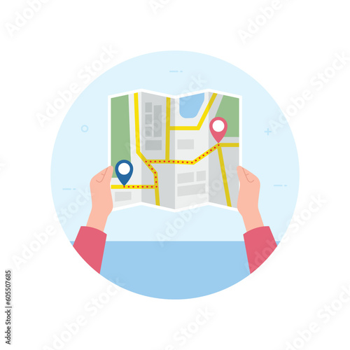 Know how to evacuate routes. Flood safety tips vector illustration